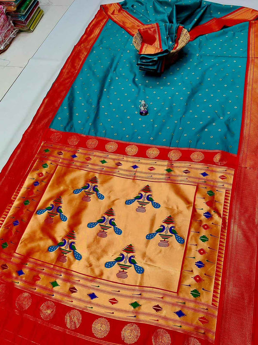 Semi Silk Yeola Paithani Saree