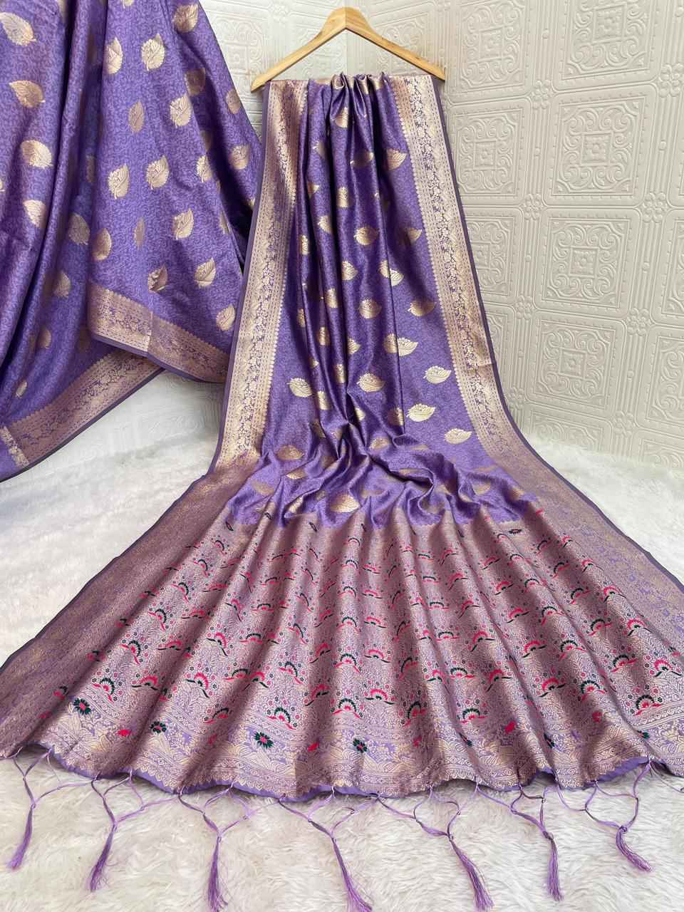 Elegant Crafted Silk Saree