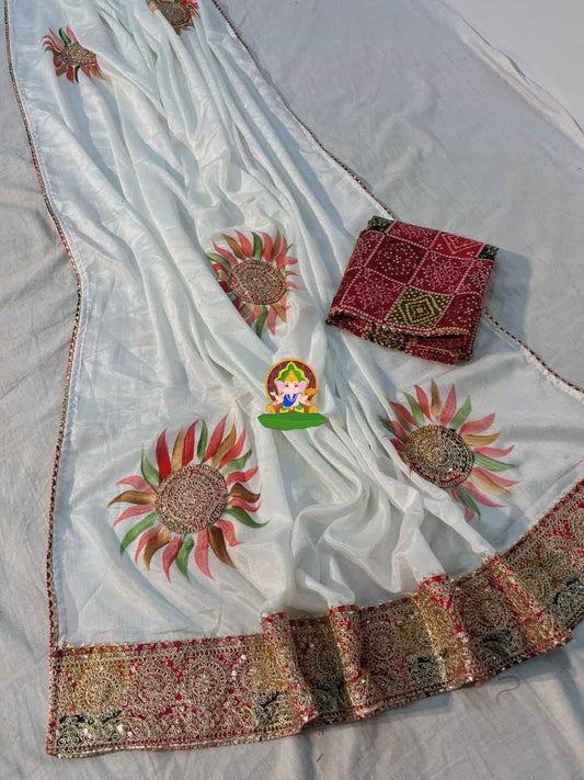 Classic Soft Chinon Saree