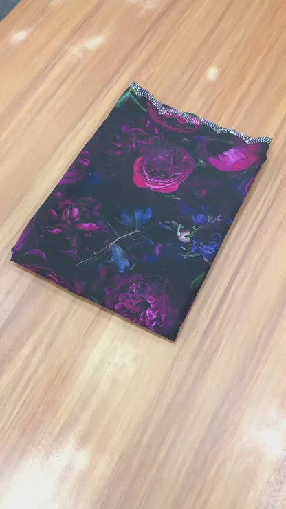 Chiffon Digital Floral Saree