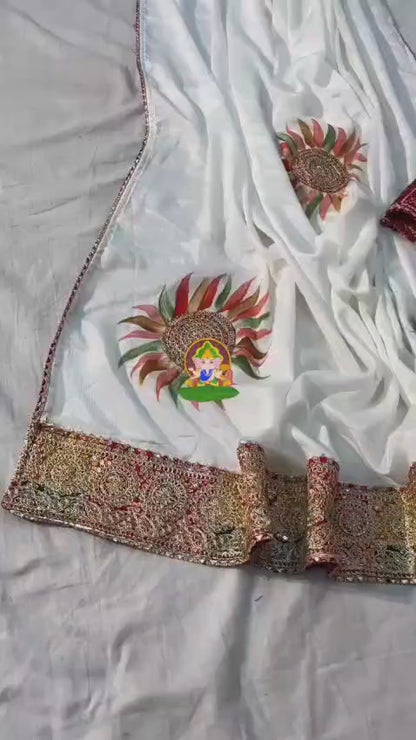 Classic Soft Chinon Saree