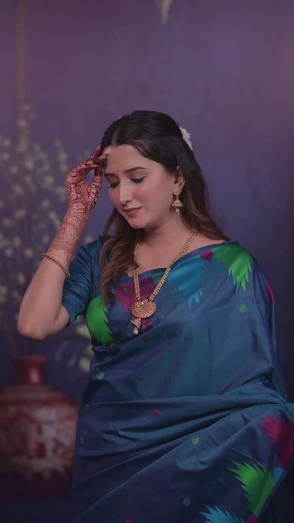 Temple Border Silk Paithani