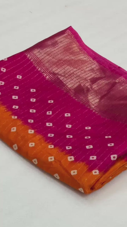Beautiful Dola Bandhani Saree