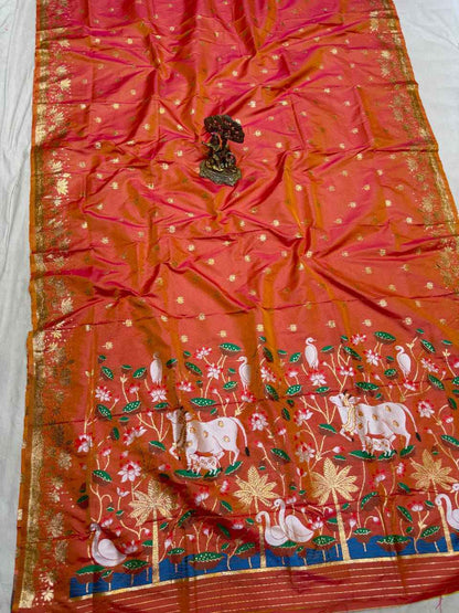 Pichwai Art Silk Saree