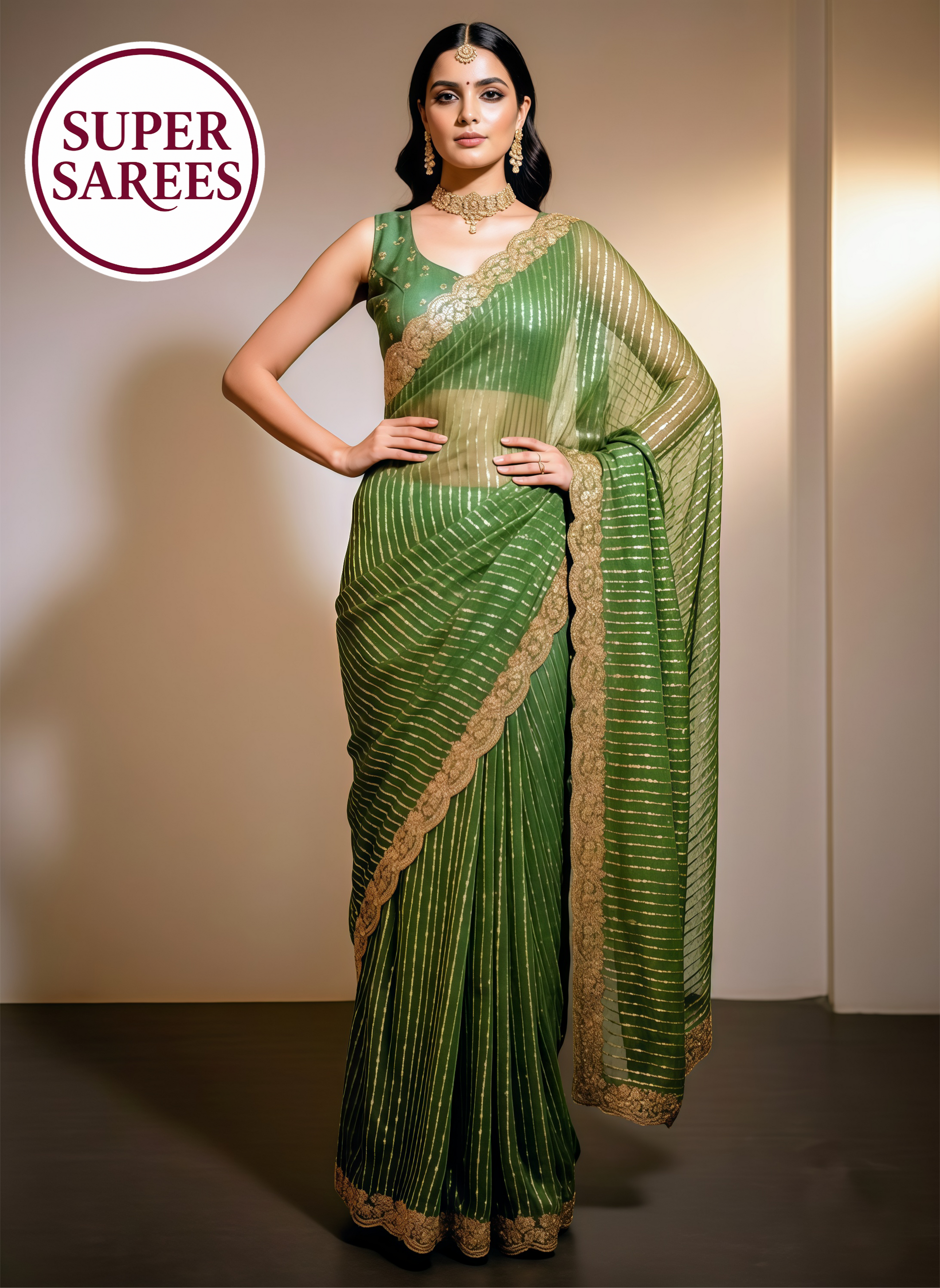 Net Oraganza Saree - Super Sarees