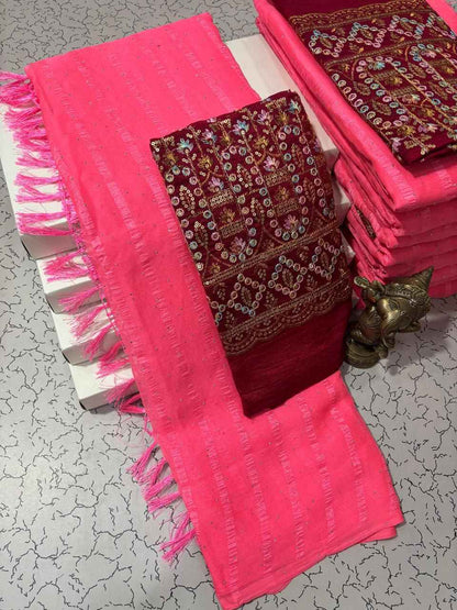 Glitter Work Designer Saree