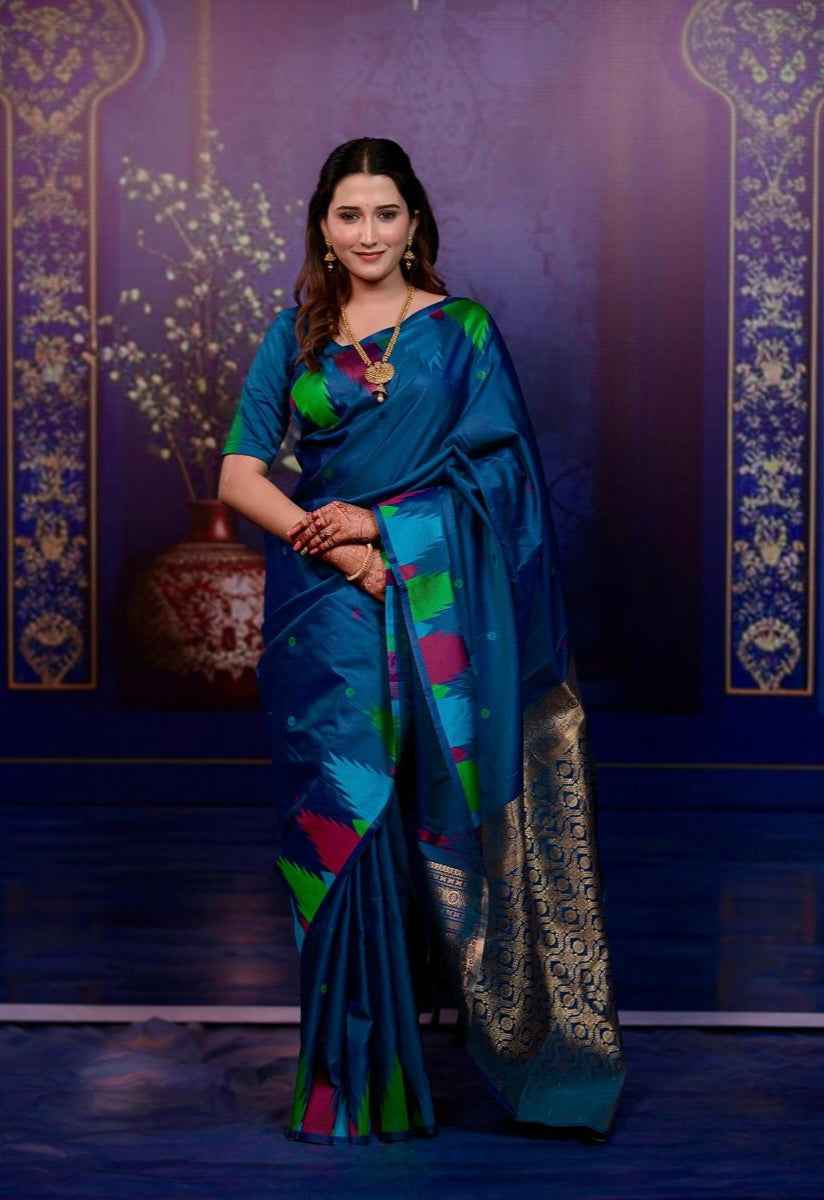 Temple Border Silk Paithani
