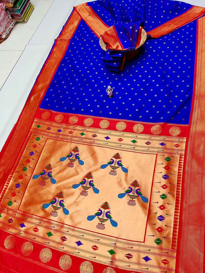 Semi Silk Yeola Paithani Saree