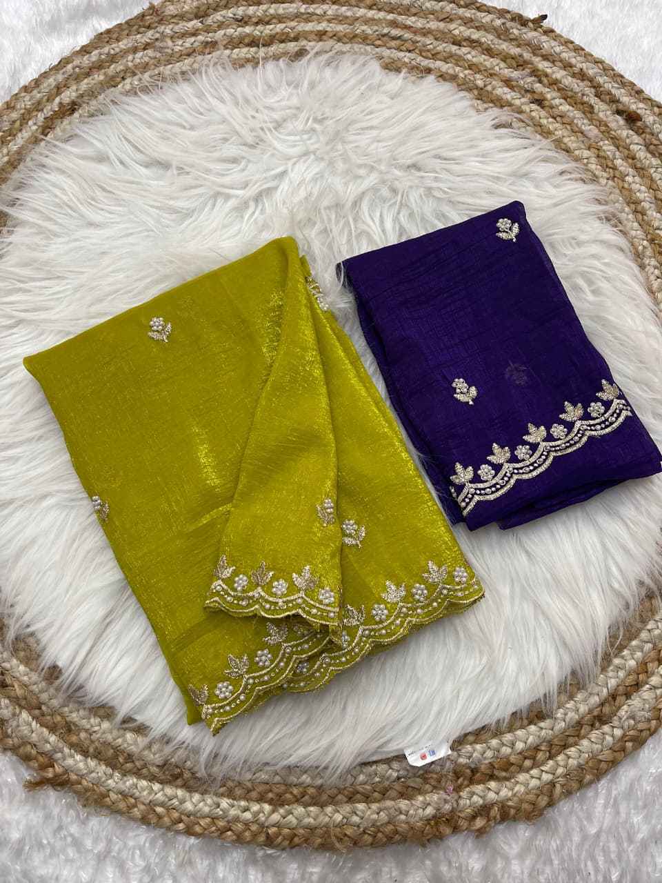 Chiffon Crush Silk Saree