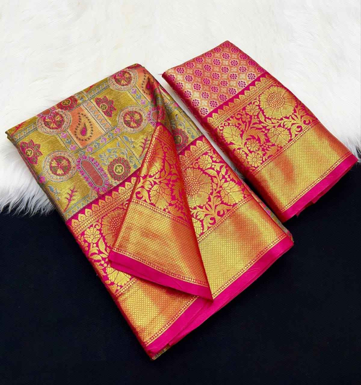 Kanjivaram Cotton Silk Saree