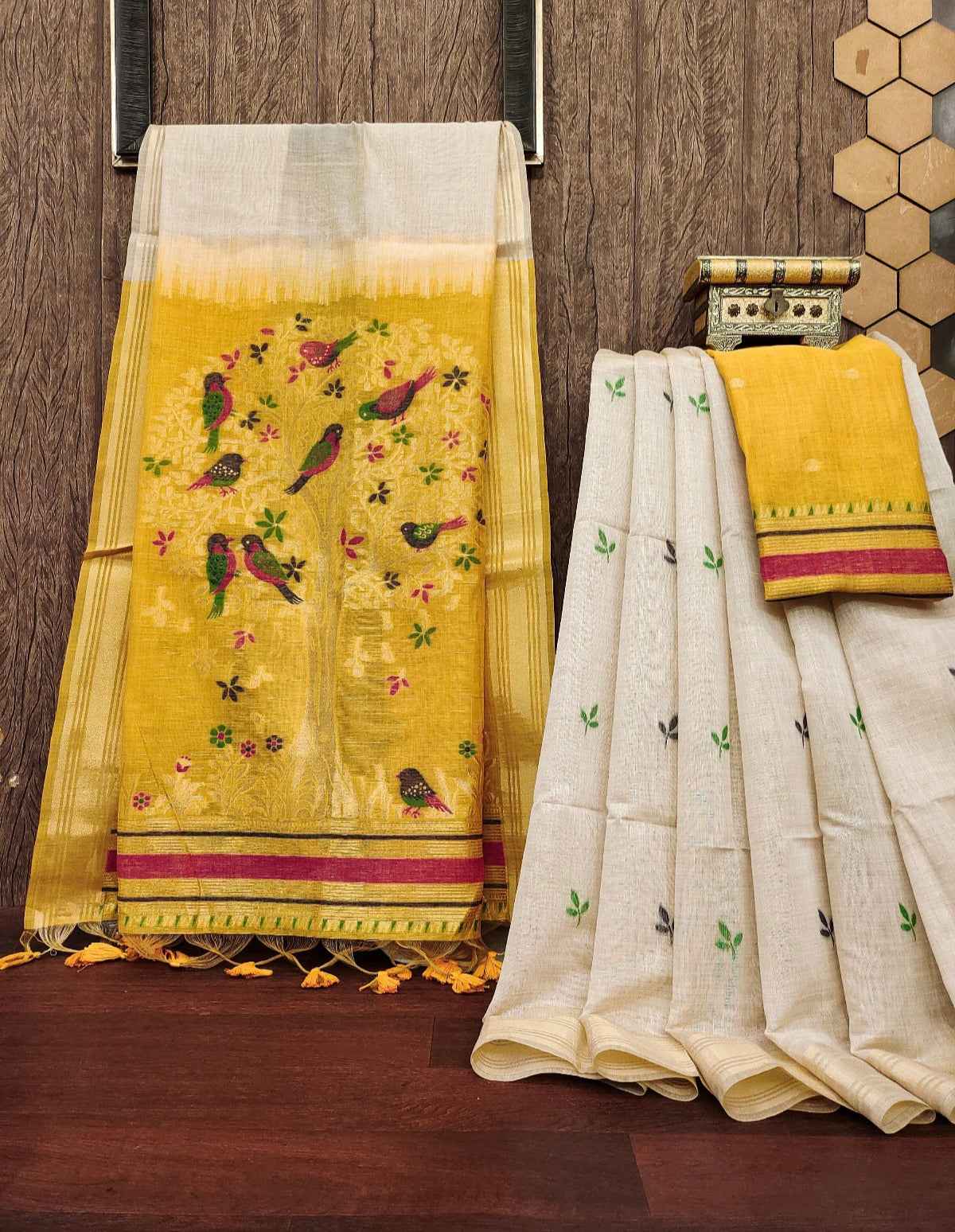 Floral Zari Pure Cotton Saree