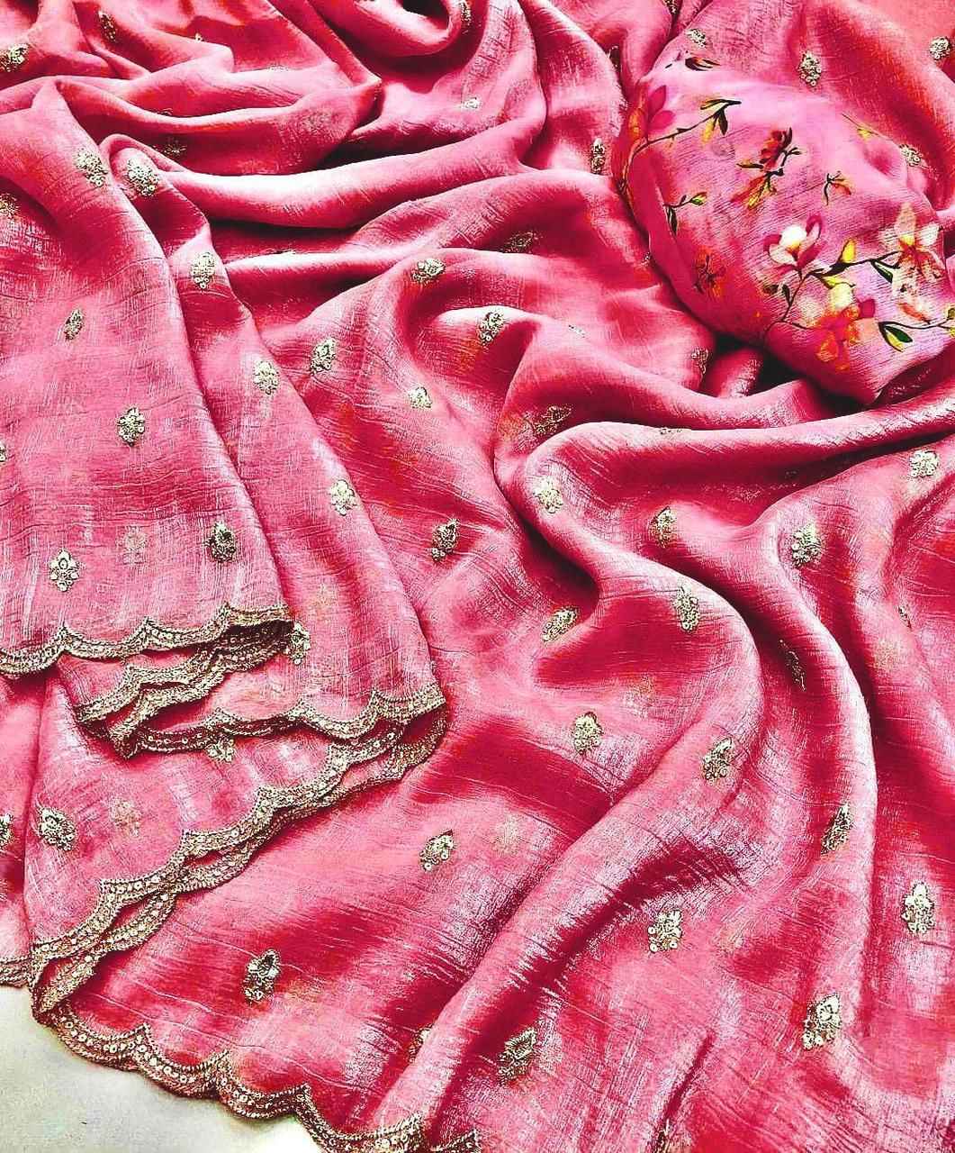 Soft Tissue Georgette Saree