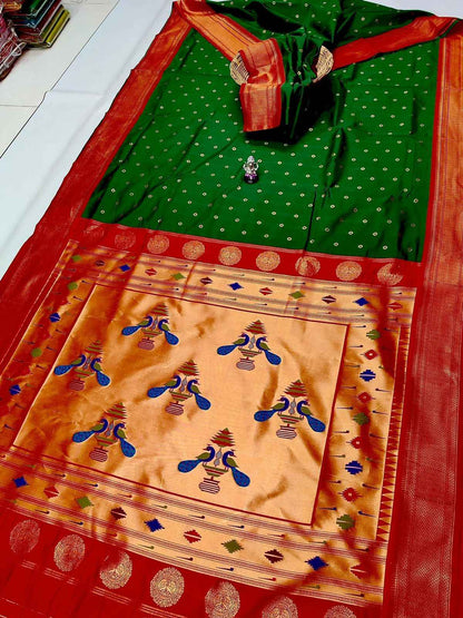 Semi Silk Yeola Paithani Saree