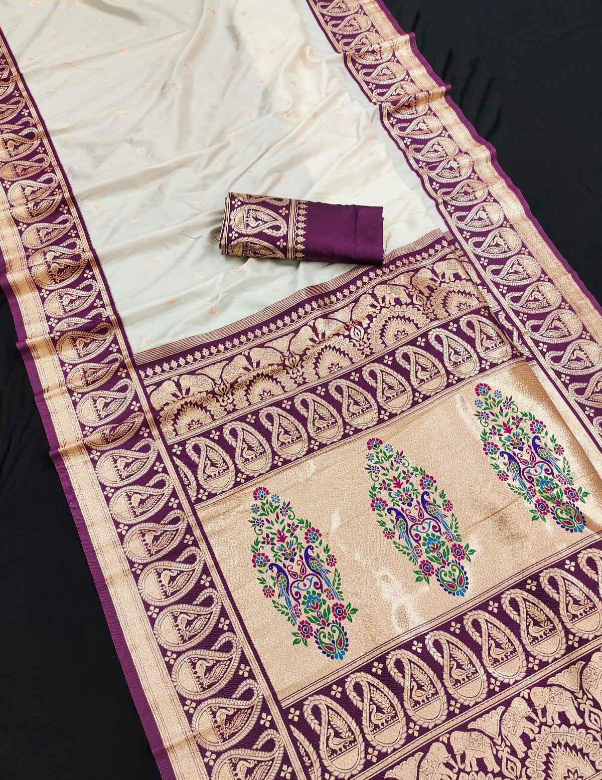 Plain Banarasi Art Silk Saree