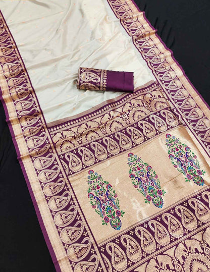 Plain Banarasi Art Silk Saree