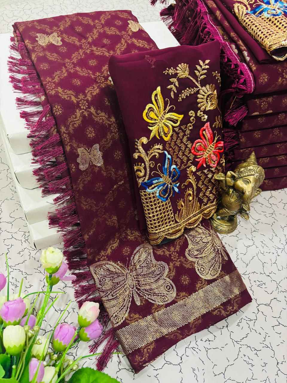 Glitter Work Designer Saree