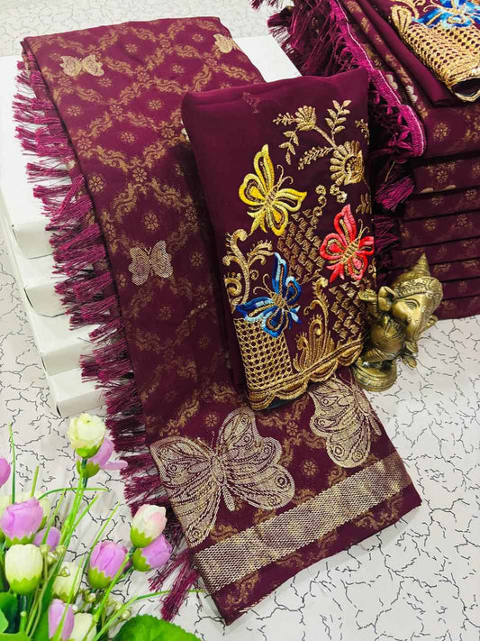 Glitter Work Designer Saree