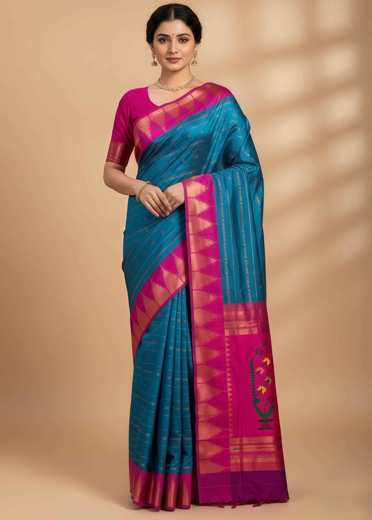 Temple Irkal Paithani