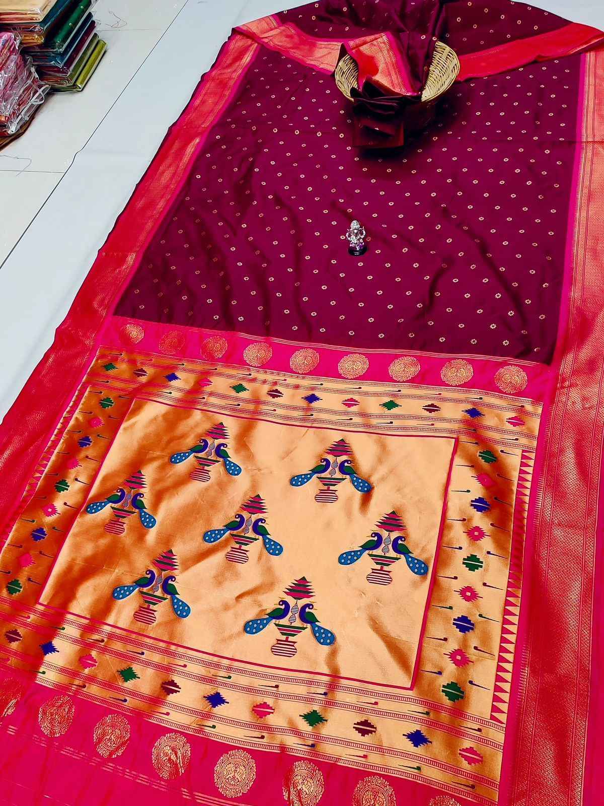 Semi Silk Yeola Paithani Saree