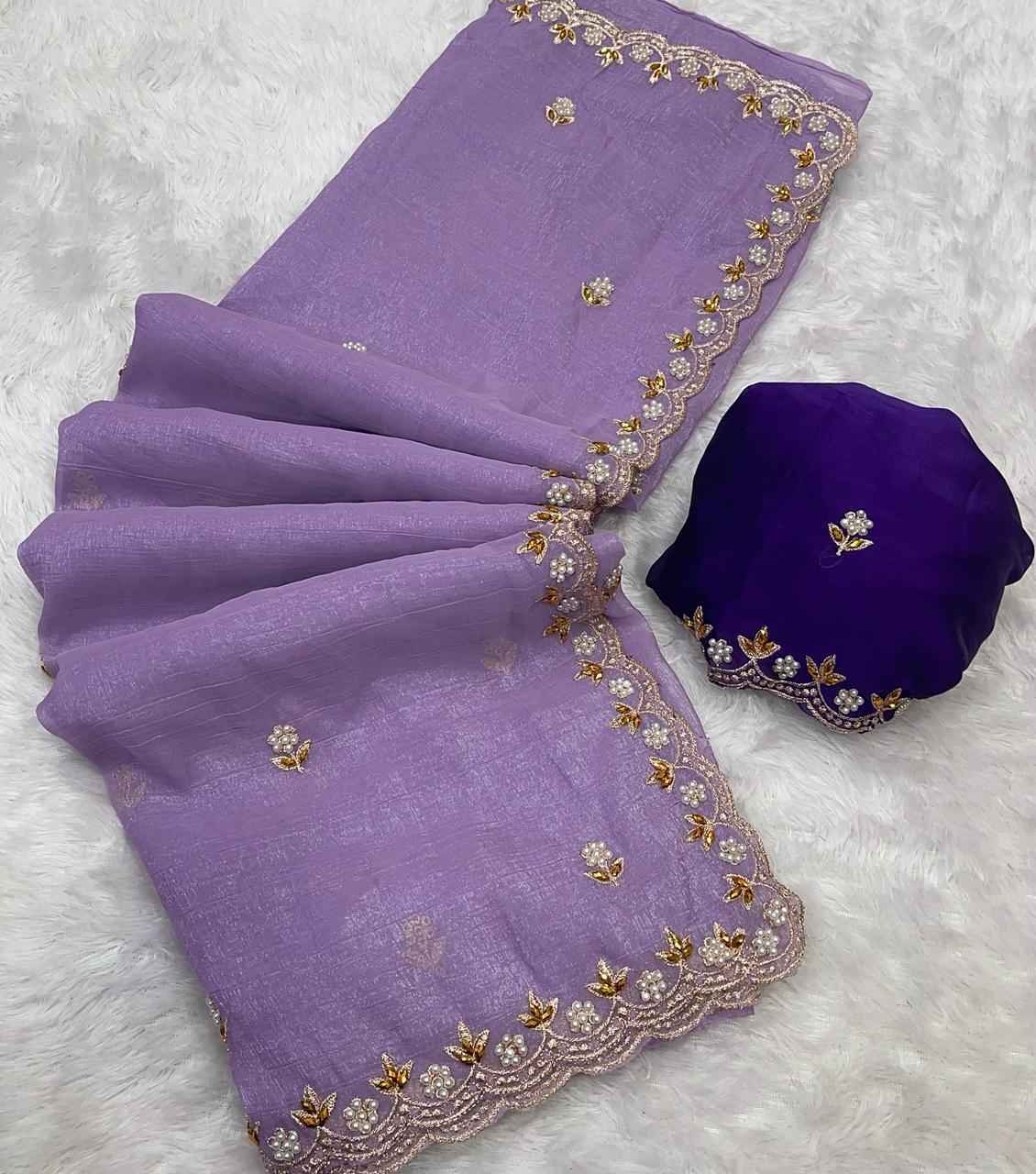 Chiffon Crush Silk Saree