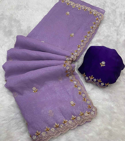 Chiffon Crush Silk Saree