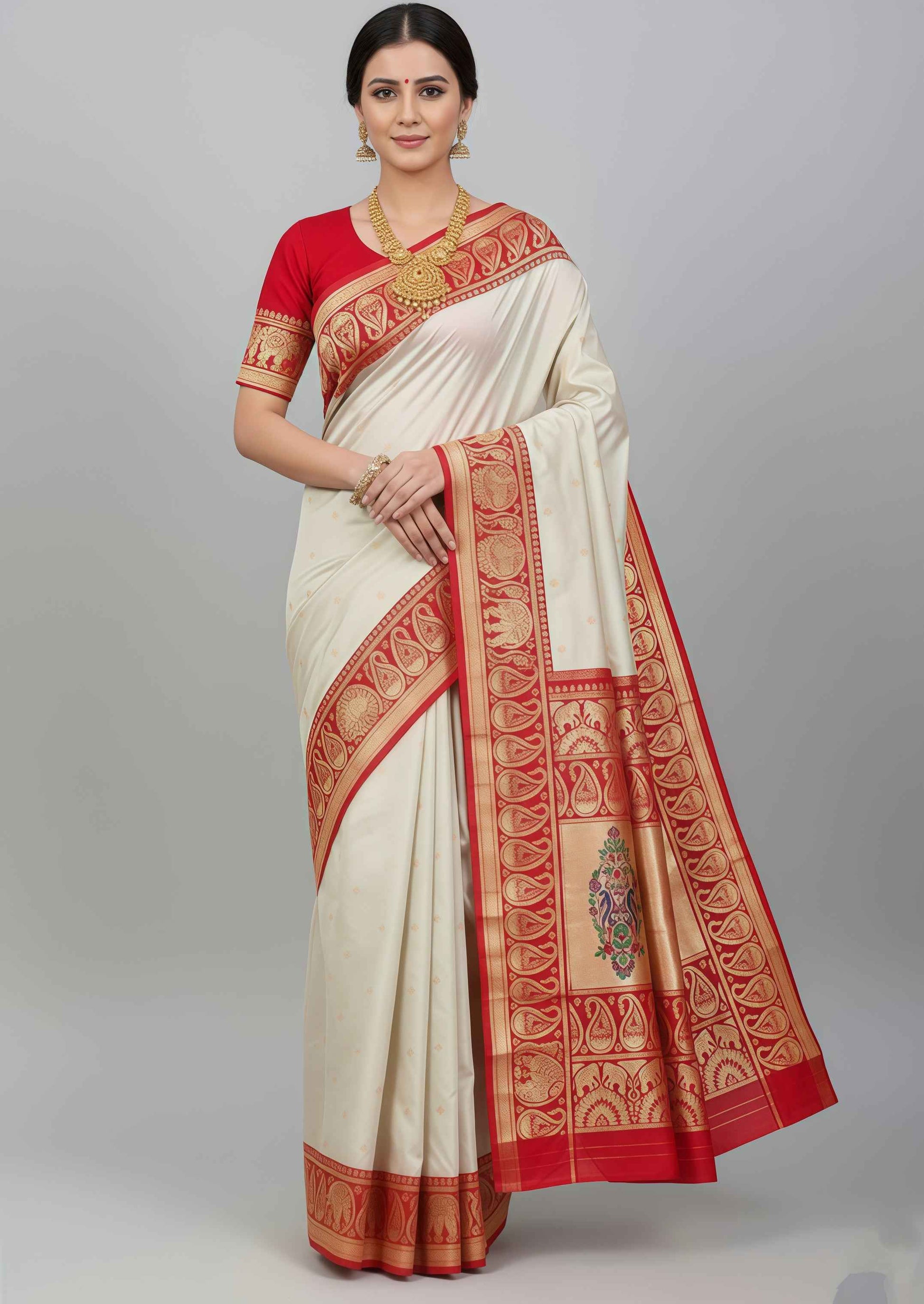 Plain Banarasi Art Silk Saree