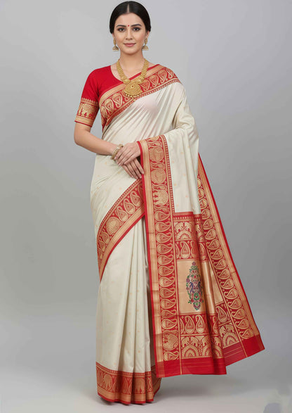 Plain Banarasi Art Silk Saree