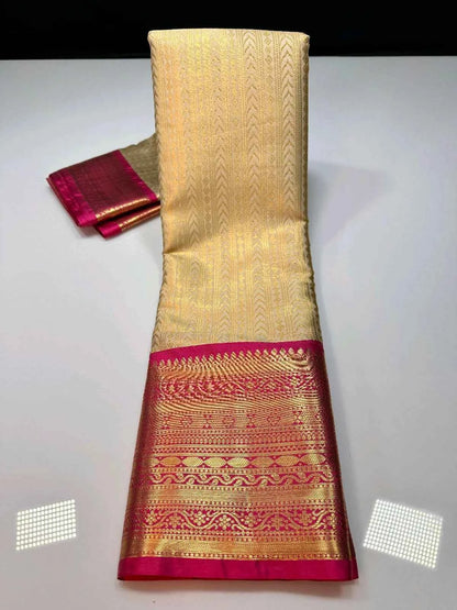 Banarasi Kanchi Semi Silk Saree