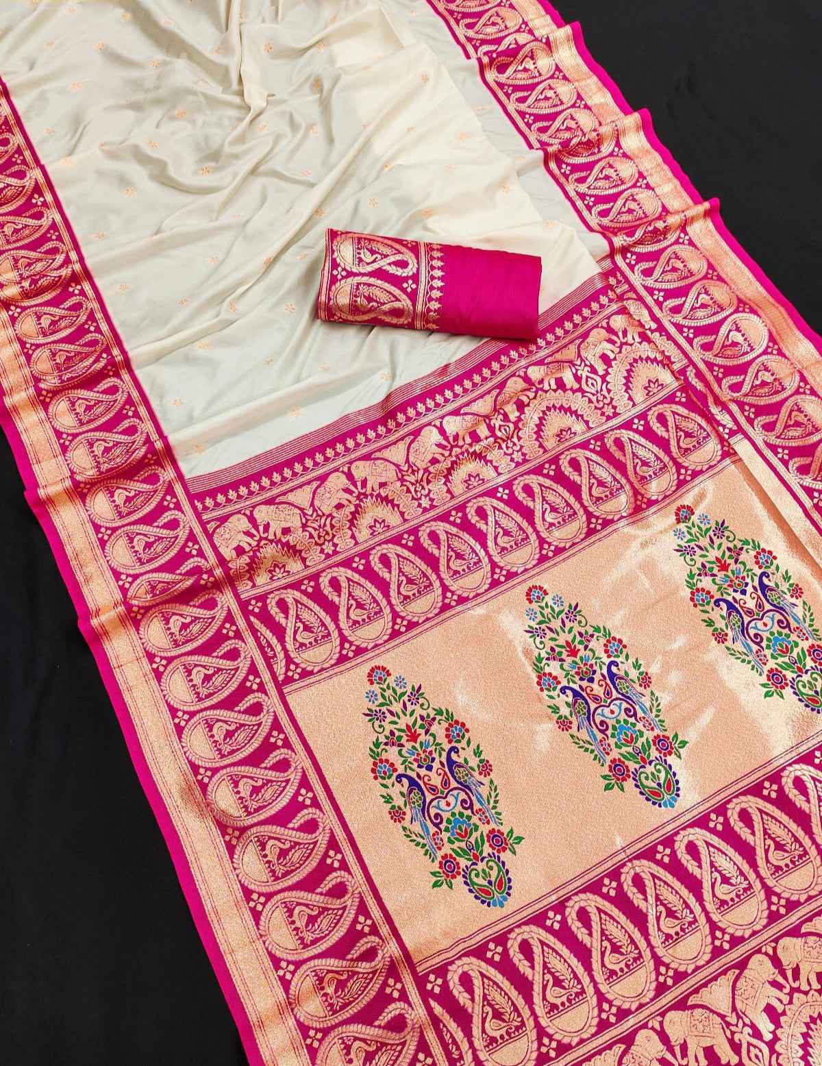 Plain Banarasi Art Silk Saree