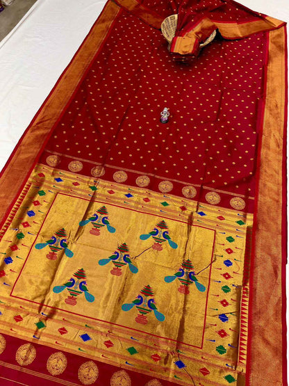 Semi Silk Yeola Paithani Saree