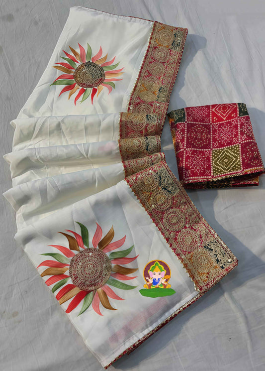 Classic Soft Chinon Saree