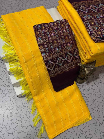 Glitter Work Designer Saree