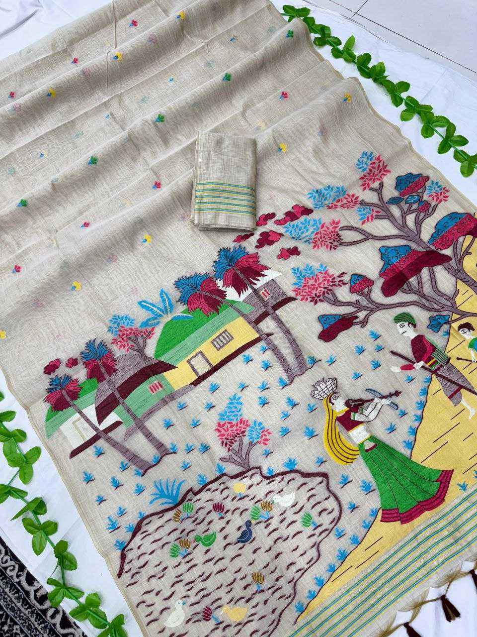 Chitralekha Muga Cotton Saree