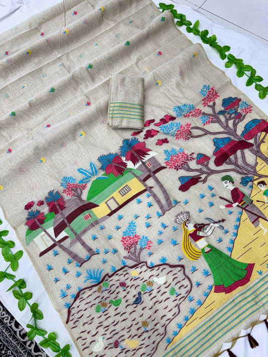 Chitralekha Muga Cotton Saree