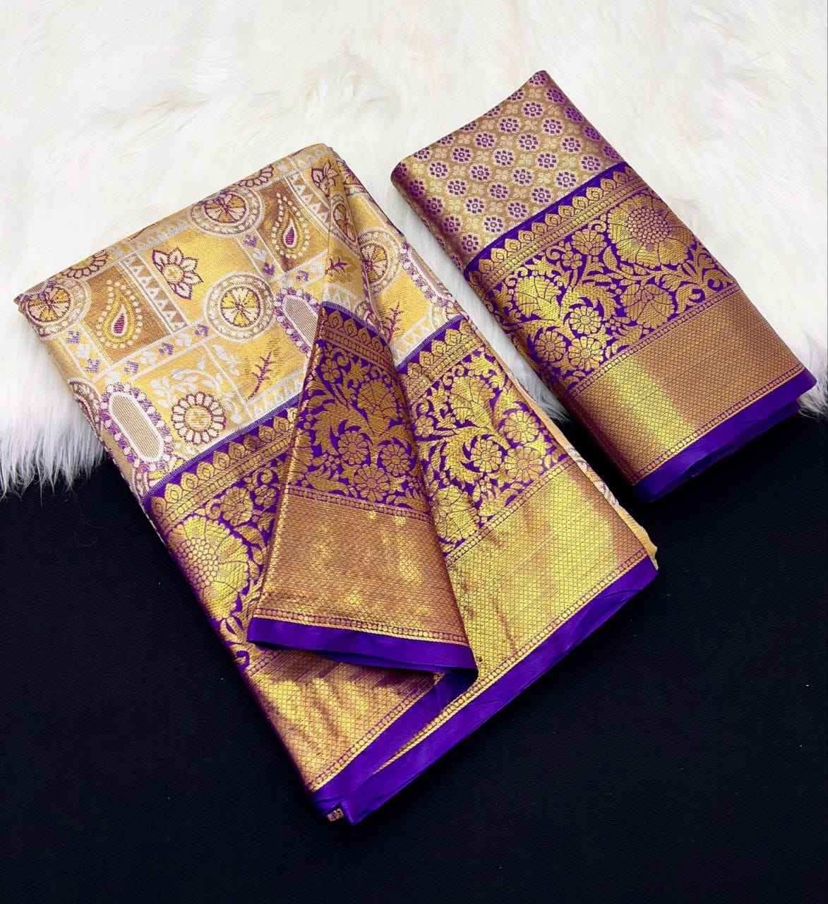 Kanjivaram Cotton Silk Saree