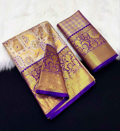 Kanjivaram Cotton Silk Saree