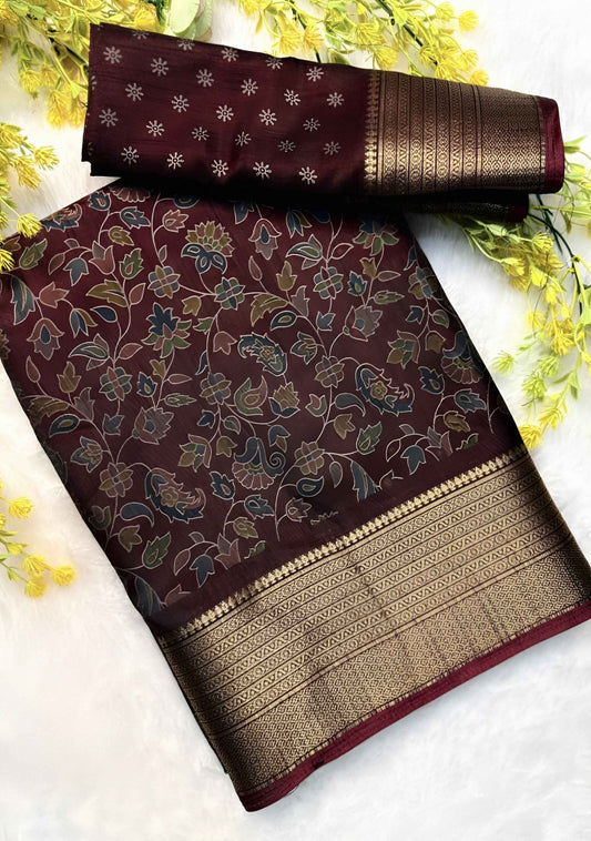 Soft Kalamkari Print Saree