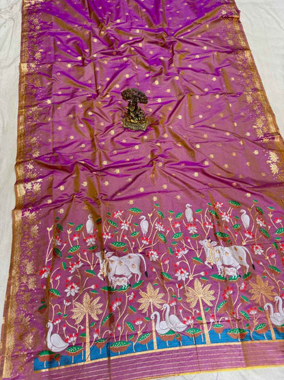 Pichwai Art Silk Saree