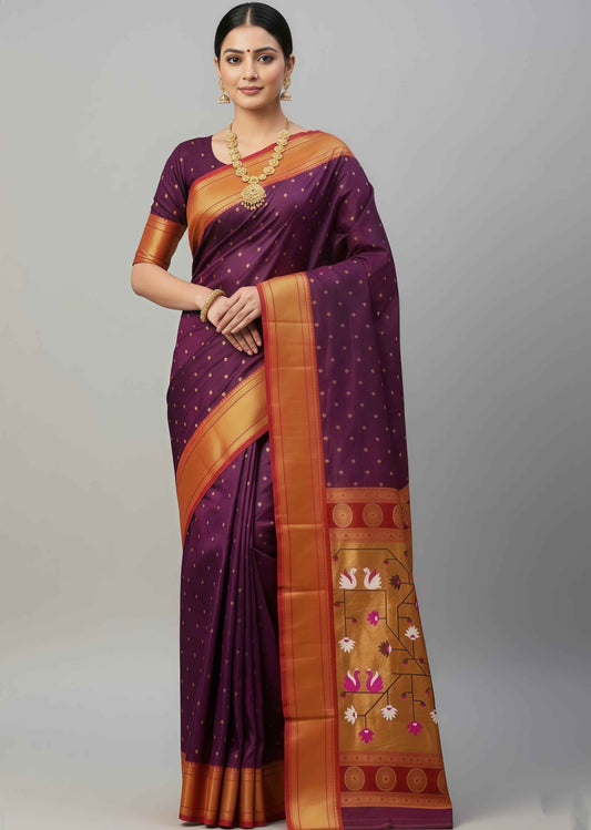 Beautiful Swan Paithani