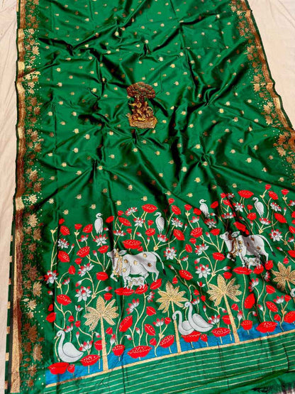 Pichwai Art Silk Saree