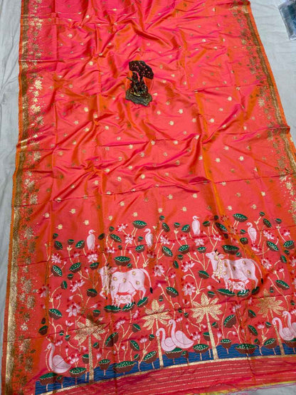 Pichwai Art Silk Saree