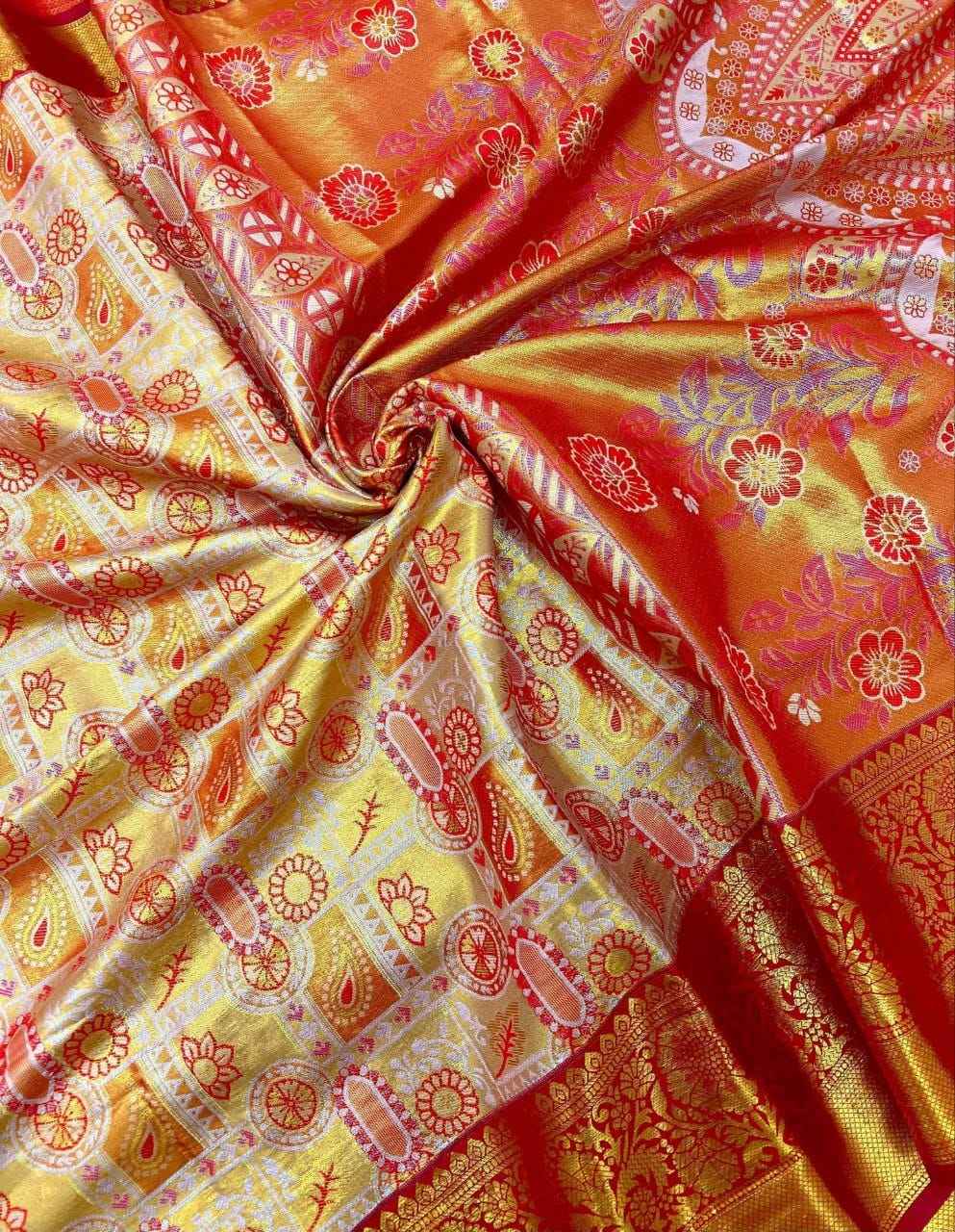 Kanjivaram Cotton Silk Saree