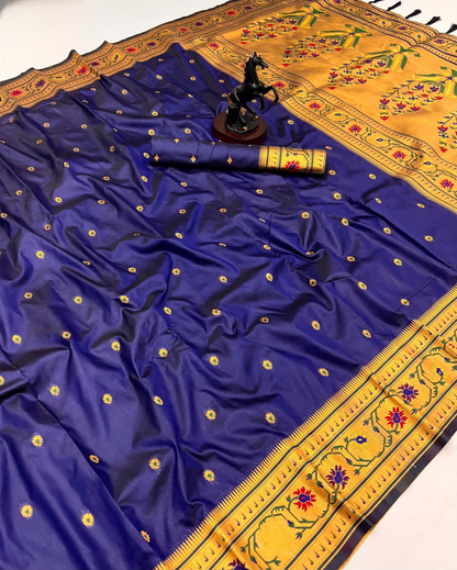 Meenakari Zari Work Saree - Super Sarees