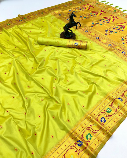 Meenakari Zari Work Saree - Super Sarees