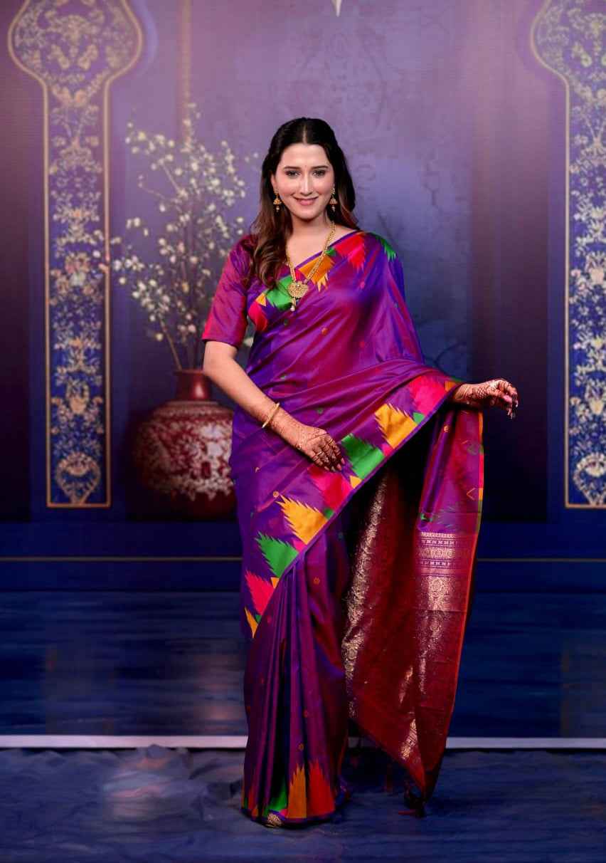 Temple Border Silk Paithani