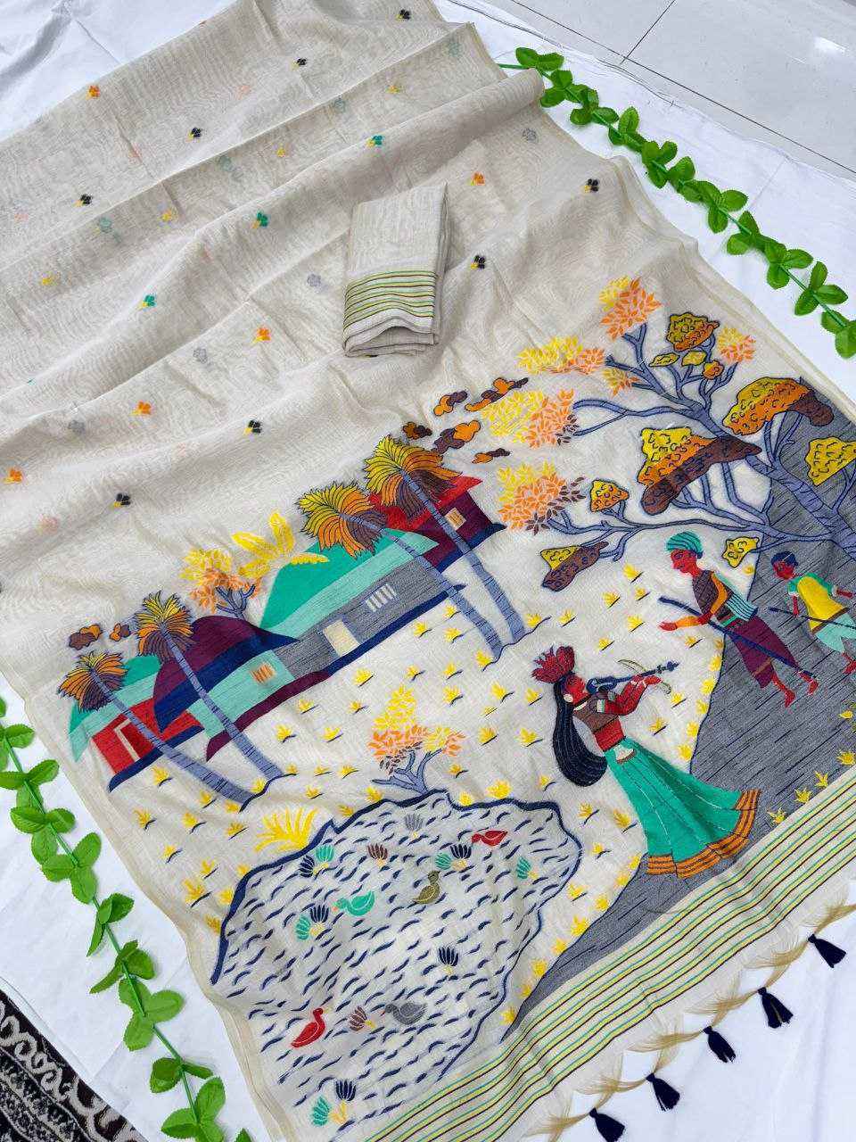 Chitralekha Muga Cotton Saree