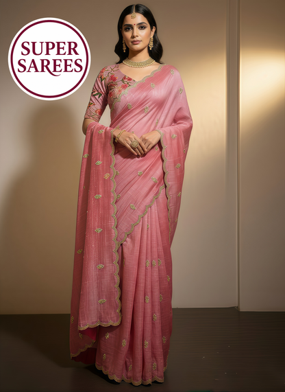 Soft Tissue Georgette Saree