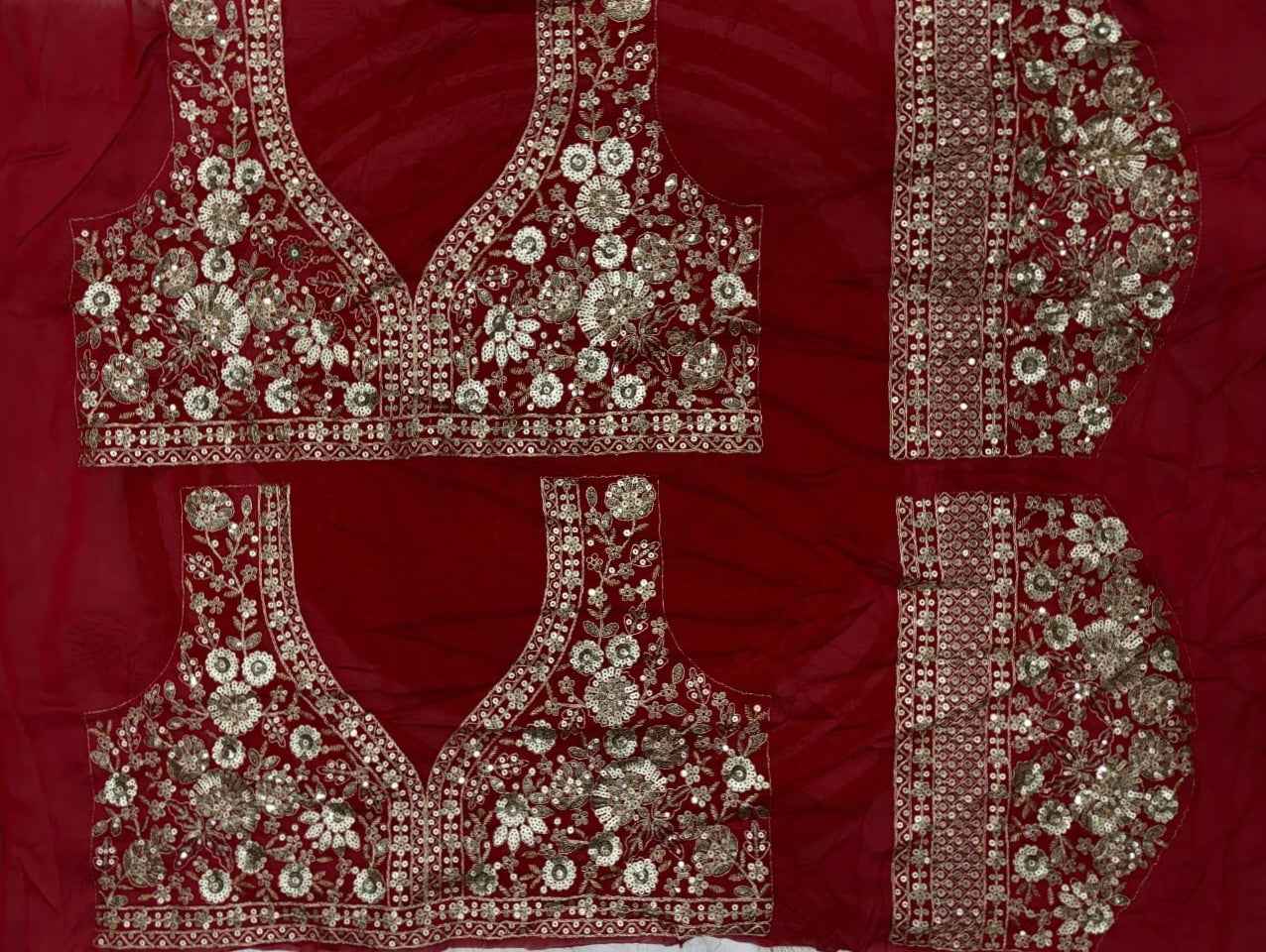 Designer Red Color Soft Saree