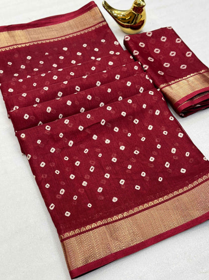 Beautiful Bandhani Print Saree