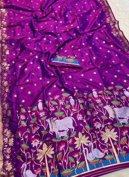 Pichwai Art Silk Saree